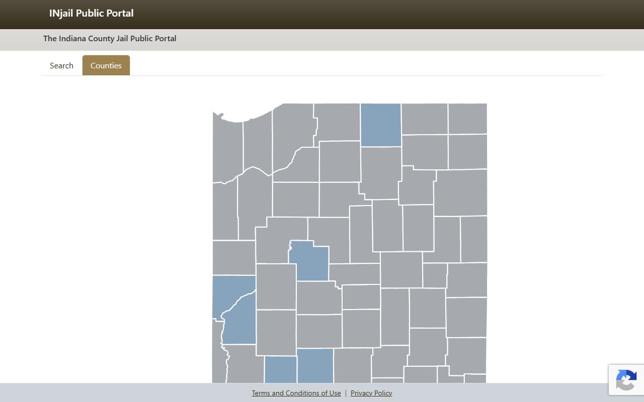 Wabash County Jail inmate lookup through INjail counties tab