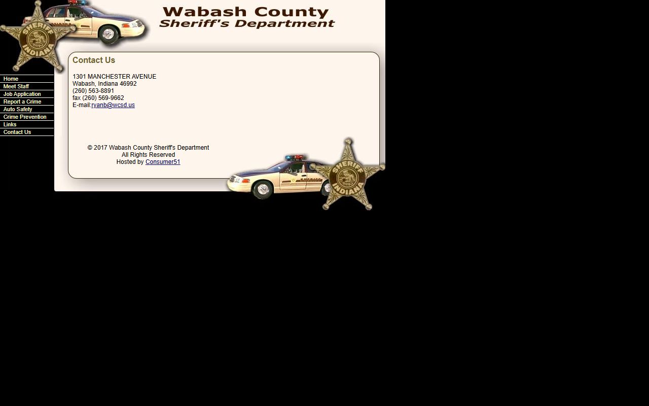 Wabash County Jail contact information for inmate custody records